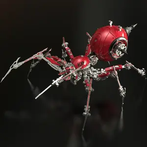 A 3D metal spider puzzle kit—this intricate mechanical insect model serves as both a challenging decorative piece and an excellent gift for boys.
