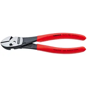 212 MAIN Knipex Tools Lp 7-Inch Dual Hinge Diagonal Cutters with Dipped Handle, Pliers for Hard Wire Cutting, Boosts Cutting Power, Enables Minimal Effort & Easier Cutting