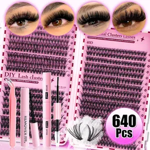 Eyelash extension kit, 600PCS 30D+40D+50D style, professional and beginner-friendly, easy to use at home. Eyelash beginner kit: complete set, can be used at home as easily as a professional. Professional eyelash extension kit for home use