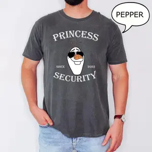[Sale off up to 50%] Comfort Colors® Frozen Princess Security T-Shirt, Olaf Princess Security Shirt, Father's Day Gift, Olaf Shirt, Girl's Dad Shirt
