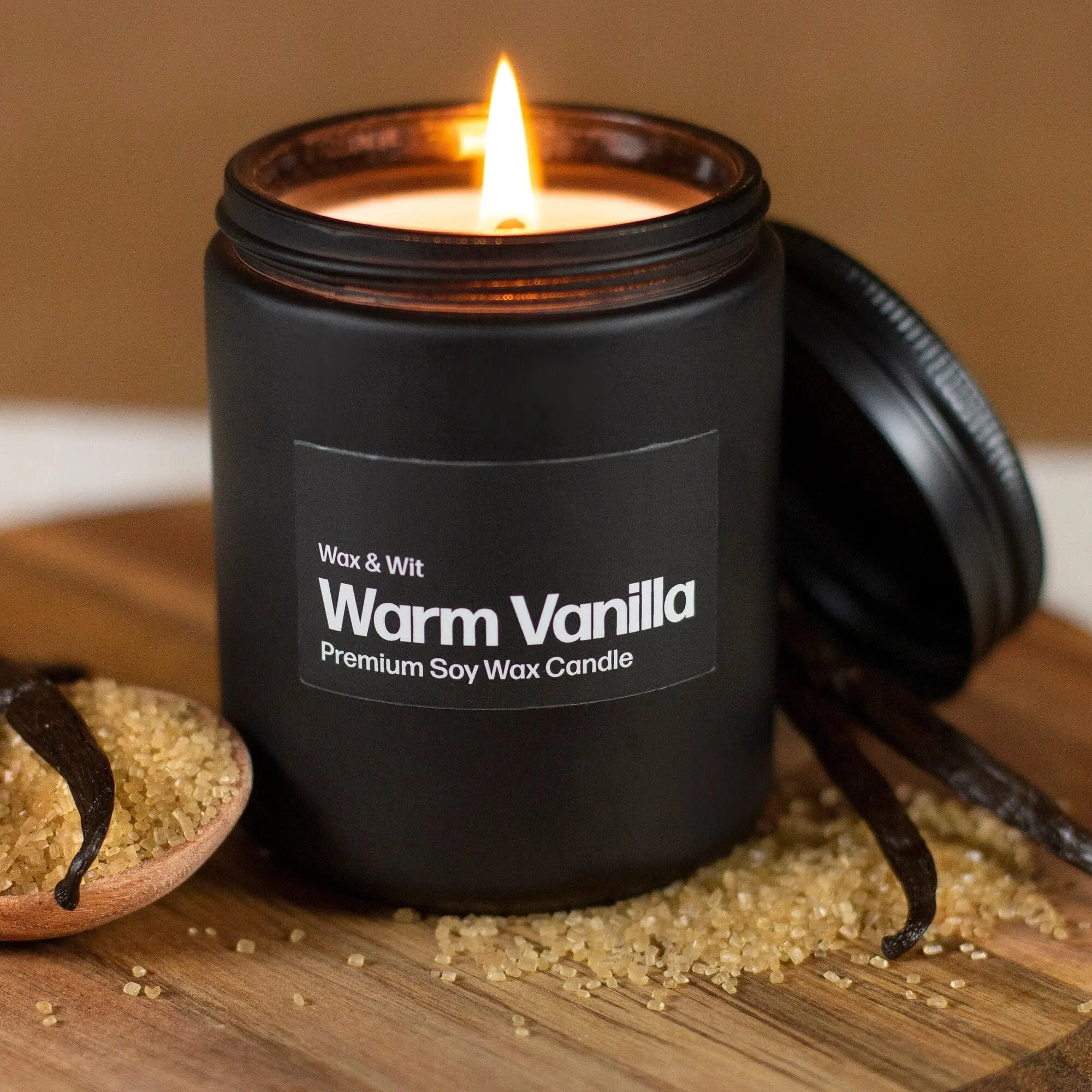 Warm Vanilla Candle | Candles for Men | Man Candles | Masculine Candle | Bathroom Candle | Mens Candle for Home - 9oz