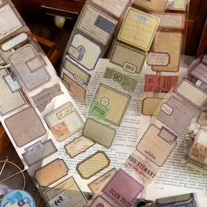 Yoofun 5x200cm Retro Mark Daily PET Tape Labels Vintage Stickers for Journal Scrapbooking diy Decoration Masking Tape Sticker