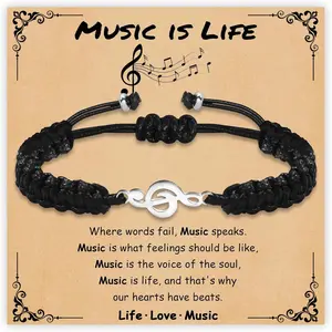 Music Gifts for Women and Men, Music Guitar Gifts Teacher Appreciation Bracelet as Marching Band Jewelry Concert Essentials for Choir Student Musical Lovers