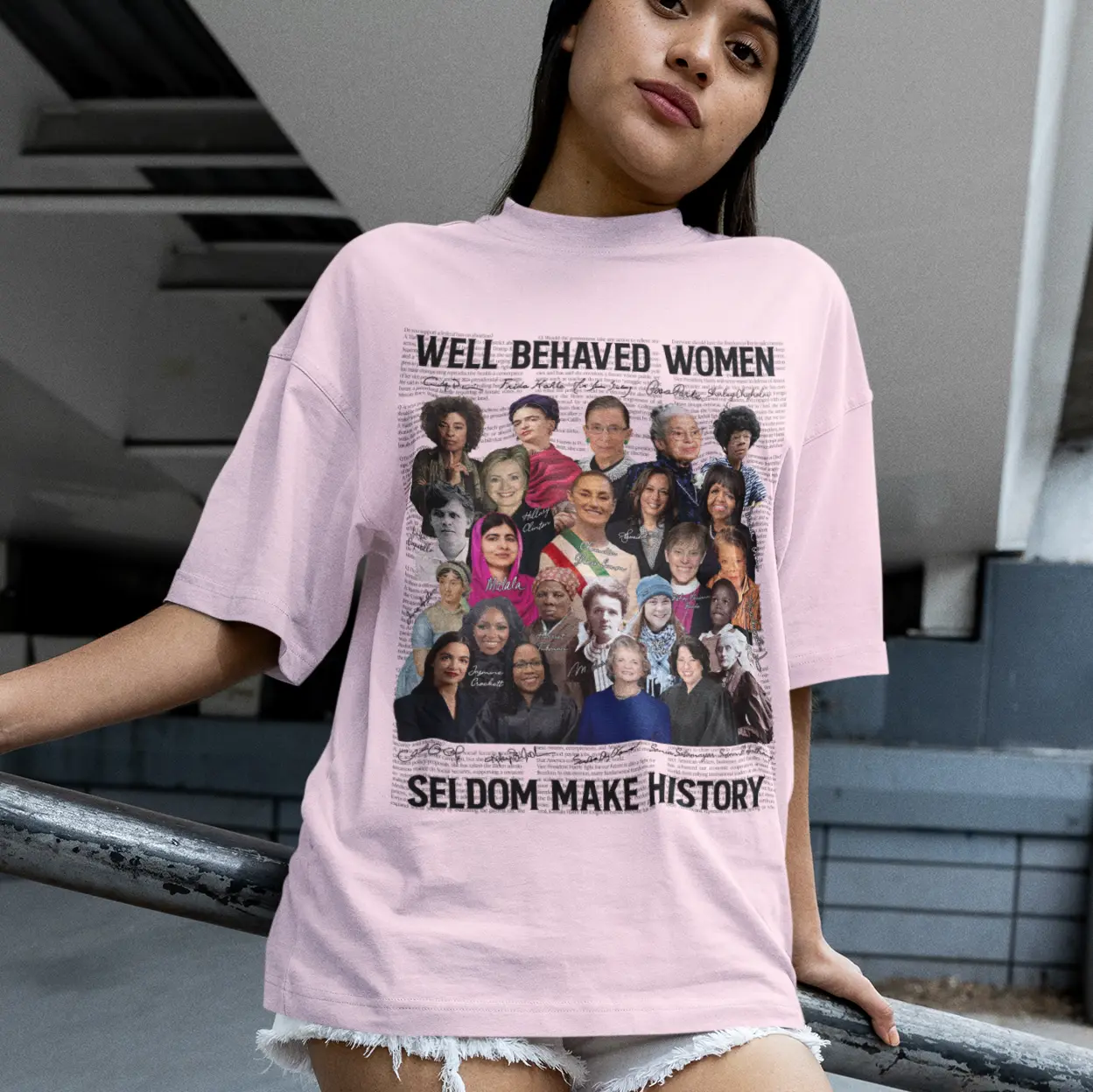 (COLORS VERSION) Feminist shirts,Well Behaved Women Seldom Make History, Strong Women Shirt, Women Rights Equality Shirt, Women's Power Sweatshirts, Mariann Budde , Kamala Harris , Claudia Sheinbaum , AOC ... vintage  graphic  tees