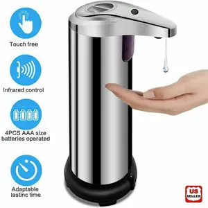 250ml Stainless Steel Automatic Touchless Soap Dispenser for Kitchen and Bathroom with Hands-Free Sensor No Brand