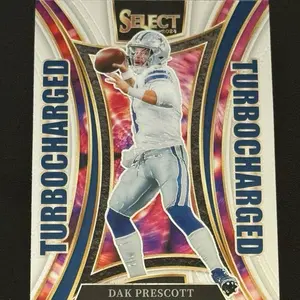 FOOTBALL- 2024 Panini Select Football - Dak Prescott Turbocharged #17 - Dallas Cowboys sports  cards