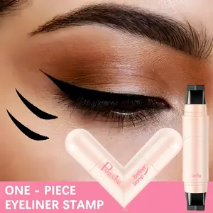 Pre-holiday sale! Two-pack: No-twist eyeliner stamp pen and Galaxy lengthening mascara. Features an elegant, elongating stamp shape, long-lasting, durable, waterproof, and sweatproof. Perfect for lazy people! Unique design, easy to carry, and cool black.