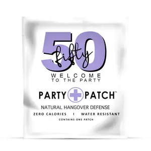 Party Patch - 50th Birthday Patch with Zero Calories Water Resistant Recovery Patch for Parties and Nights Out Masks Comfortable Sticker