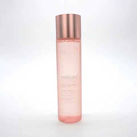 Medicube Triple Collagen Toner 140ml Liquid - Hydrating Hyaluronic Acid & Niacinamide Skincare for Sensitive Adults, Rejuvenating Cleanser with Moisture Lock for Daily Use
