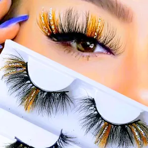 "Autumn Glam" 20mm Glitter Fluffy False Eyelash Eyelash Extension Makeup Cosmetic Eyelashes Extensions