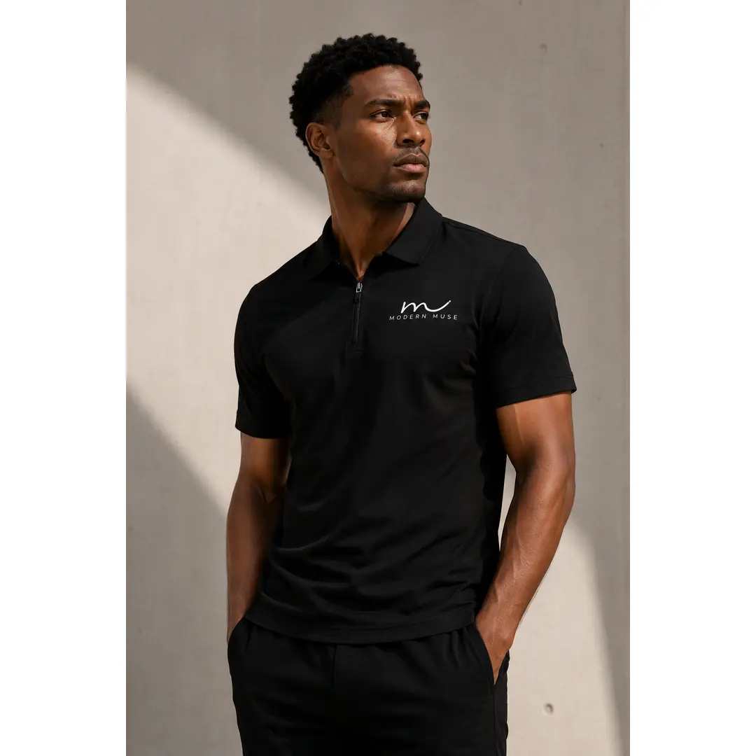 Muse Men's Short-Sleeve Polo Shirt - Spandex-Nylon Garment, Sports & Outdoor Apparel Top