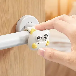 Door Handle Protector Pad, Silicone Cushion, Prevents Scratches and Noise, Universal Fit for Walls and Furniture