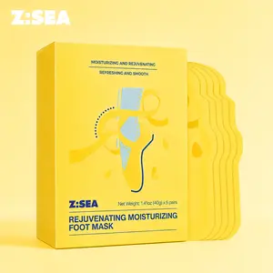 Z:SEA Marine Intense Hydration Foot Mask - Hyaluronic Acid for Dry Cracked Heels 24H Lock, Moisturizing & Nourishing Daily Use Foot Care