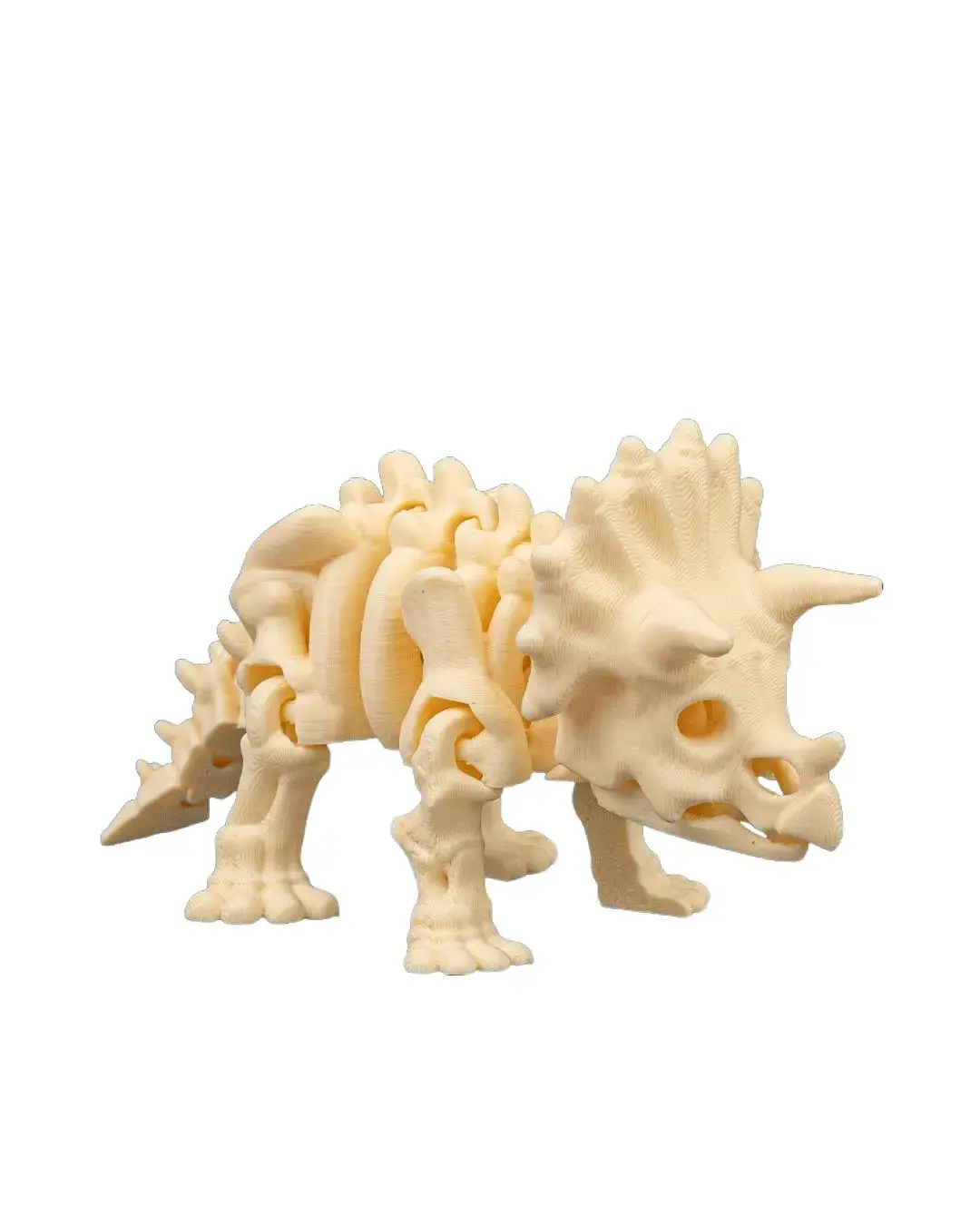 Triceratops Skeleton Figure, Articulated Dinosaur Fossil Desk Toy for Office and Bookshelf, Cool Paleontology Decor, Fidget Gift for Dinosaur Lovers and Teens