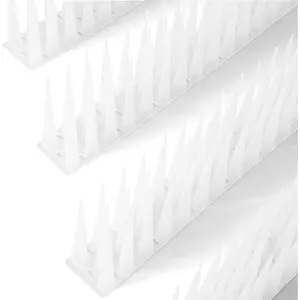 Bird Spikes Pigeon Outdoor Spikes for  Keep Birds  Woodpecker  Covers 4 (1.2m), Frosted White