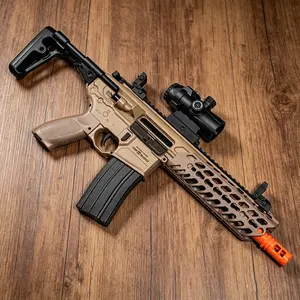 Immersive Experience MCX Electric Dual Mode GelLauncher Toy with Adjustable Scope and Magazine