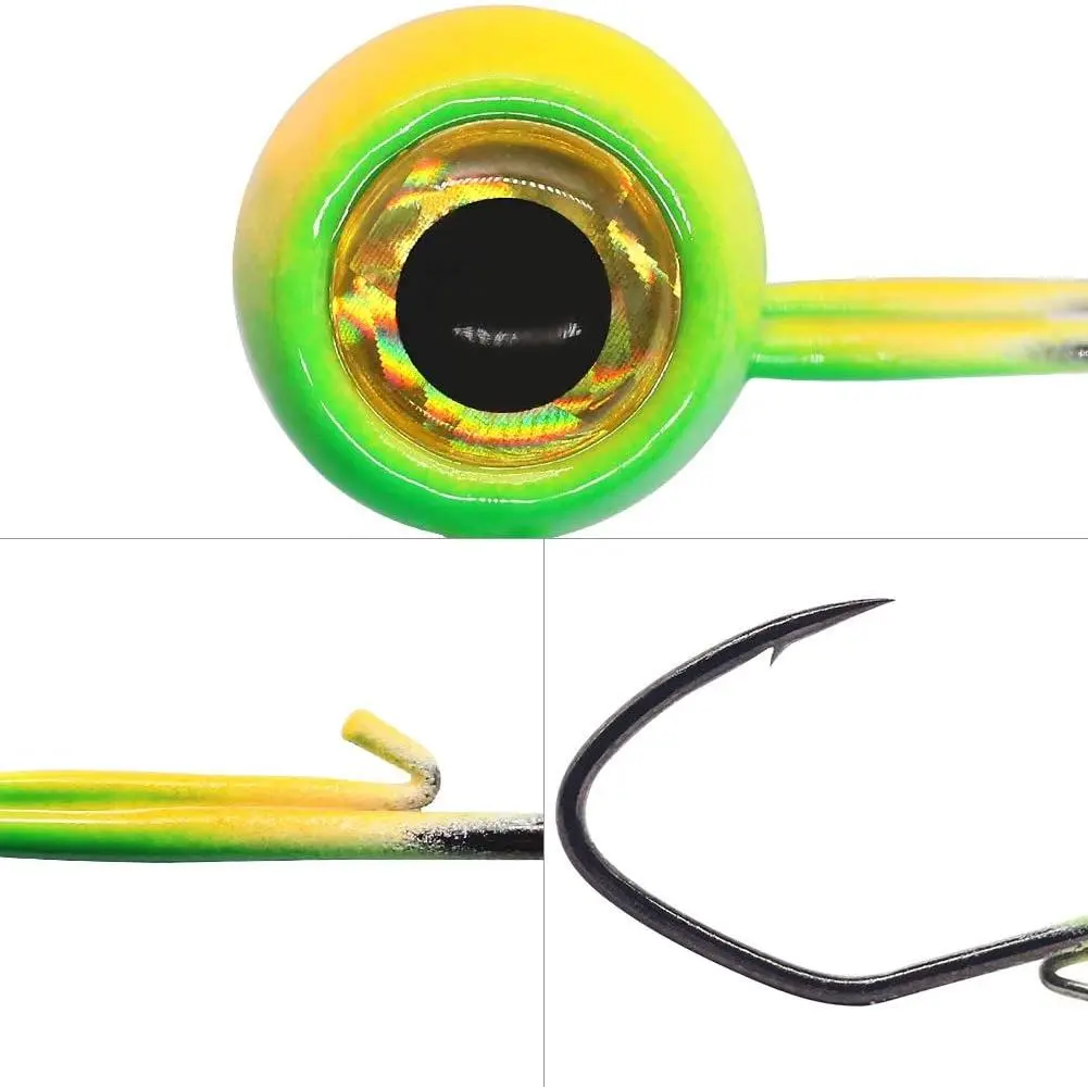 Crappie Jig Heads Kit With Underspin Spinner  Lures and Jigs for Fishing - 30 & 50 Pack 1/8 1/16 1/32 oz