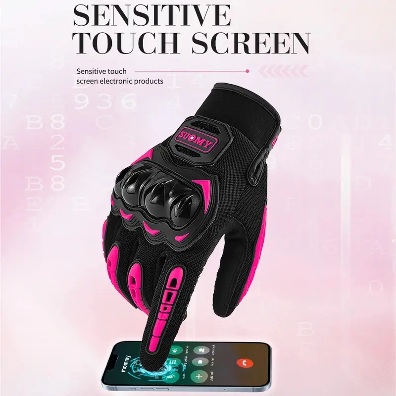 Women Pink Motorcycle Gloves Summer Lady Motocross Breathable Racing Gloves Motorbike Bicycle Cycling Riding Glove for Men