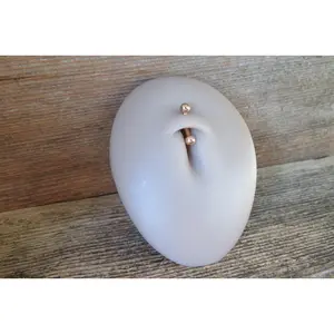 Small Floating Rose Gold IP Minimalist Belly Ring VCH 14G VCH Piercing Small Tiny Belly Ring Simple Belly Ring