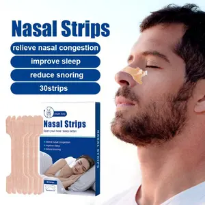 Anti-Snoring Nasal Strips, Breathable Comfort, Sleep Quality Improvement, Nose Congestion Relief, Athletic Nasal Strips for Snoring & Sleeping , Extra Strength Snoring Solution for Sleep,Home & Travel Breathing Aid ,  30/10ct