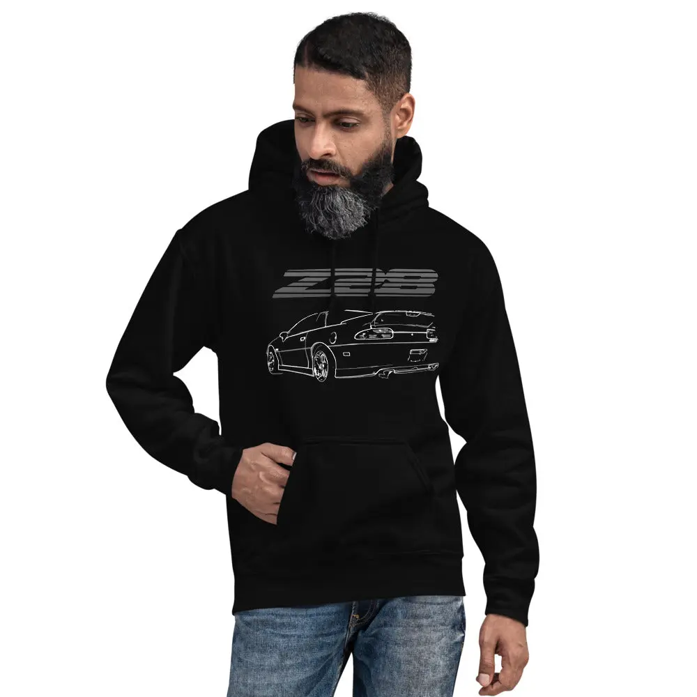 1994 Camaro Z28 Coupe Outline Art Unisex Hoodie