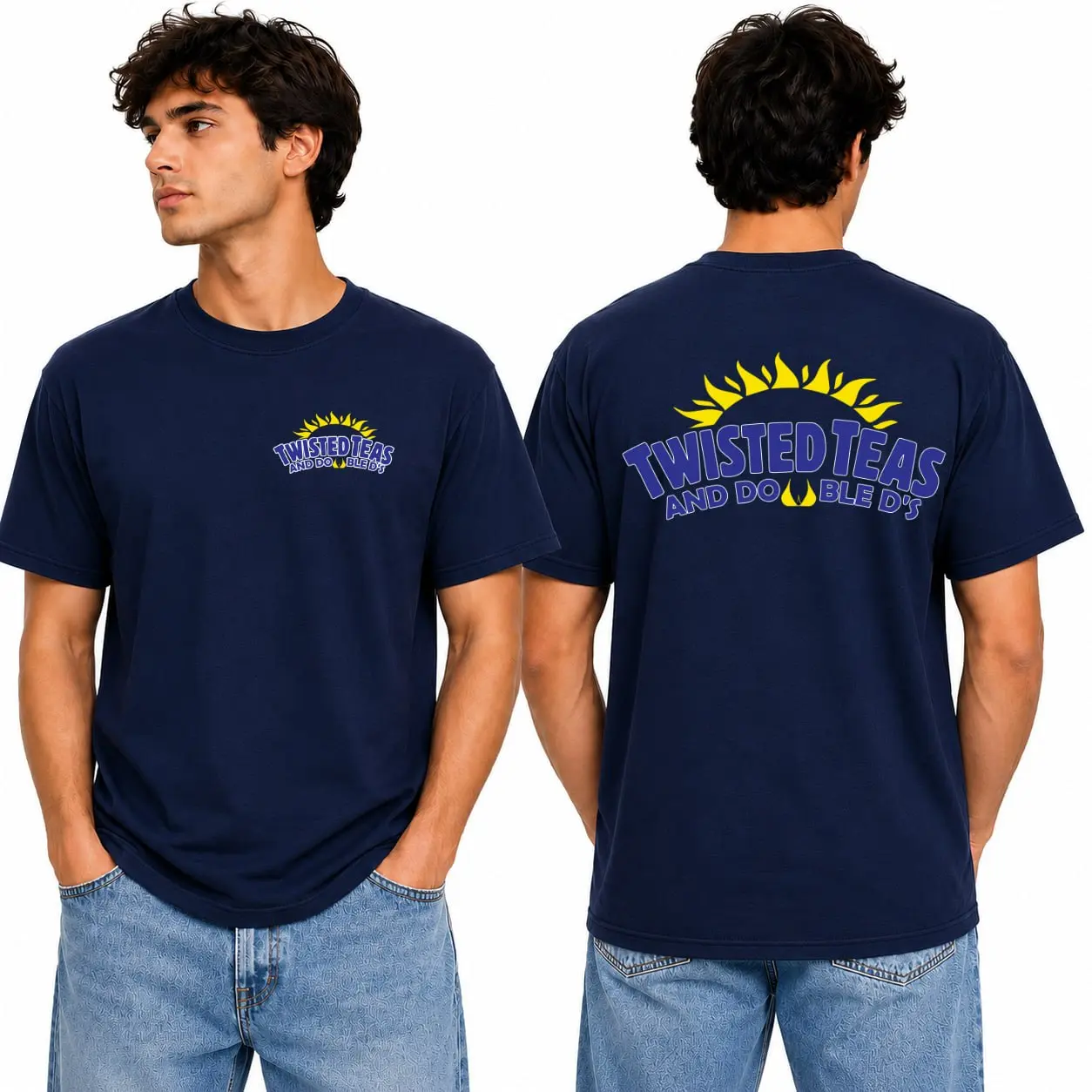 Twisted Teas and Double Ds T-Shirt for Men Funny Drinking Graphic Summer Party Tee