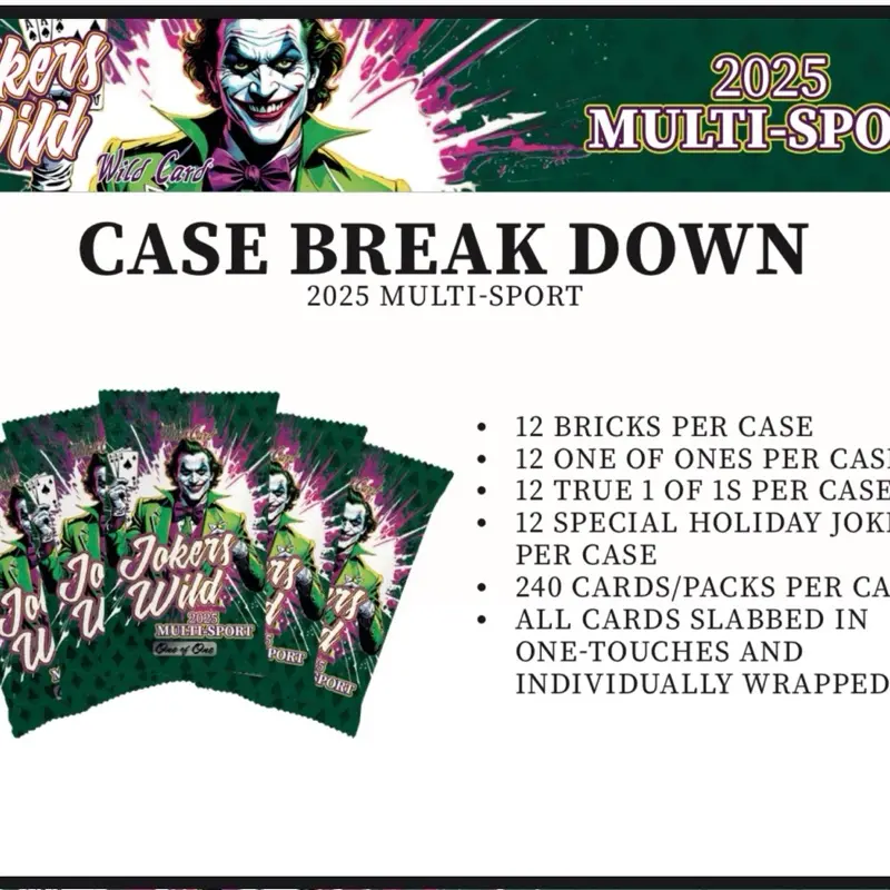 2025 Wild Card Jokers Wild Multi-Sport Hobby Brick! - TikTok Shop
