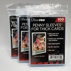 Ultra Pro THICK Card Soft Penny Sleeves 3 Packs of 100 for THICK Sized Cards