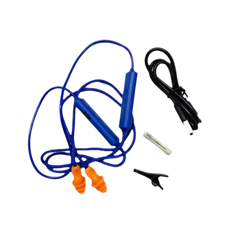 Ear Plugs Bluetooth Earphone for Work, Noise Suppression, Hearing Protection,Construction Sites, Noisy Places Blue