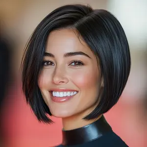 Fashion New 180% Density Human Hair Pixie Cut Wig with 13x4x1 T-Part Lace Front - 6" Short Straight Style & Side Bangs for Natural Look & Comfort, Elegant Daily Wear Hairpiece for Women of All Ethnicities, Short Hair Wigs, Highdensity Hairpiece