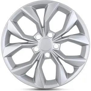 Nilight 17-in Wheel Center Hub Caps, Silver Flower-Style ABS PC Rim Covers Protectors, 4-Piece Set Replacement for Honda CR-V 2023-2025, Part No. 44733-3A0-A02