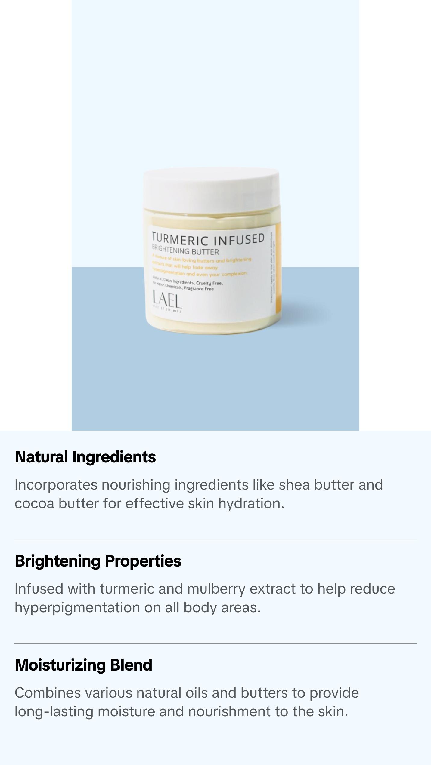 Turmeric Infused Brightening Butter