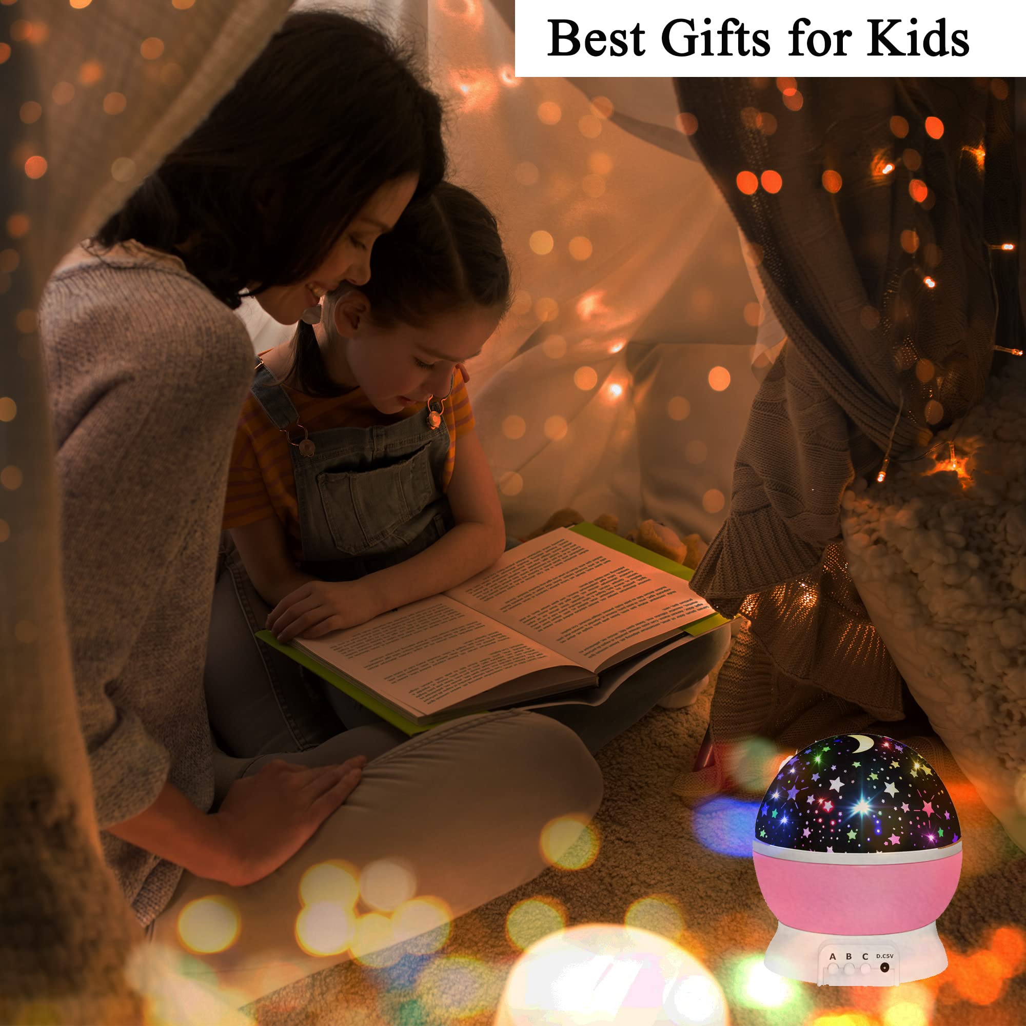 2 Pack Ultimate Star Projector Gift for Girls 1-14 - Rotating Starry Sky Night Light, Best Birthday & Holiday Present | Buy One, Gift One!