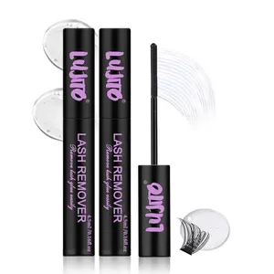 2pcs Eyelash Glue Remover 4.5ML Cluster Lash Remover for Individual False Lashes, Bond and Wispys, Gentle Non-irritating Mascara Wand Brush Hypoallergenic Liquid Glue for DIY Extensions and Personal Makeup.