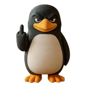 Funny Penguin Home Decor Sculpture, Cartoon Sand Carving Desktop Ornament, Office Desk Decoration, Trendy and Unique Design