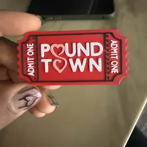 Ticket to Pound Town: Funny 3D Printed Gag Gift - Hilarious Joke for Adults - Pack of 5 Tickets