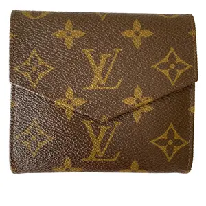 Pre-owned Louis Vuitton Wallet Small Leather Goods monogram trifold 821 authentic with COA