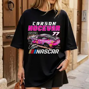 [Graphic T-Shirt] 100% Cotton - Hocevar 77 Racing 2026 T-Shirt – Motorsport Fan Graphic Tee, Soft Cotton Race Day Shirt