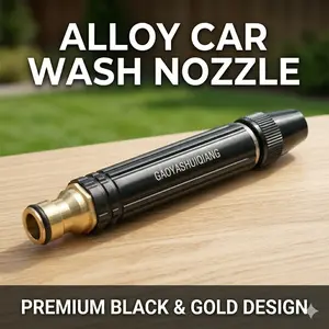 Household High-Pressure Water Gun - All-Metal Upgraded Portable Handheld Power Washer Nozzle with Adjustable Water Pressure, Durable, Environmentally Friendly for Car Washing, Courtyard Cleaning