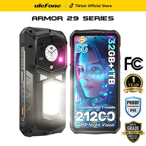 Ulefone Armor 29 Pro Thermal/Armor 29 Ultra/Armor 29 Pro, 5G AI Rugged Phone, 32GB+512GB/2TB, MTK Dimensity 7400, 6.67" AMLOD Dual Screen, 64MP+50MP+50MP Real Camera, 21200mAh/120W, 1000LM LED Light, Widevine L1, Android 15