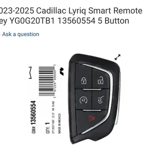 2023-2025 Cadillac Lyriq Smart Remote Key YG0G20TB1 13560554 5 Button