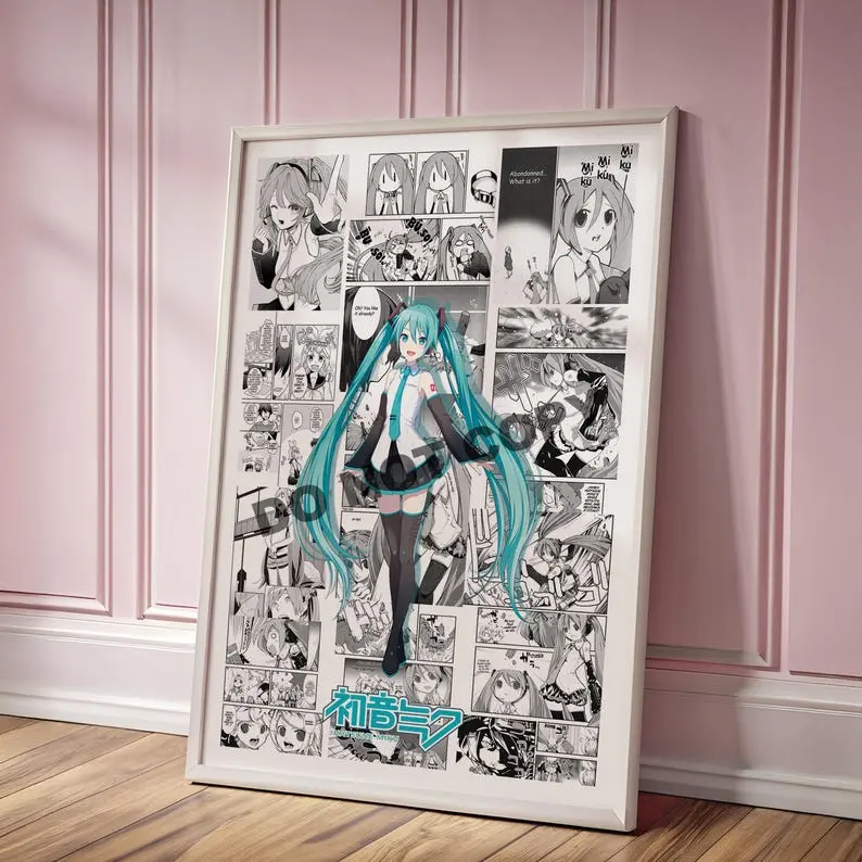 Anime Manga Poster - Miku - Wall Art - Hatsune Miku - Vocaloid - Anime Gift - POSTER NO FRAME