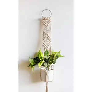 Macrame Plant Hanger - Juliet - White