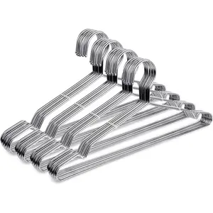 Wire Coat Hangers 40 Pack Strong Heavy Duty Stainless Steel Metal Ultra Thin Space Saving Clothes Hangers 16.5 Inch Organiser Hanging