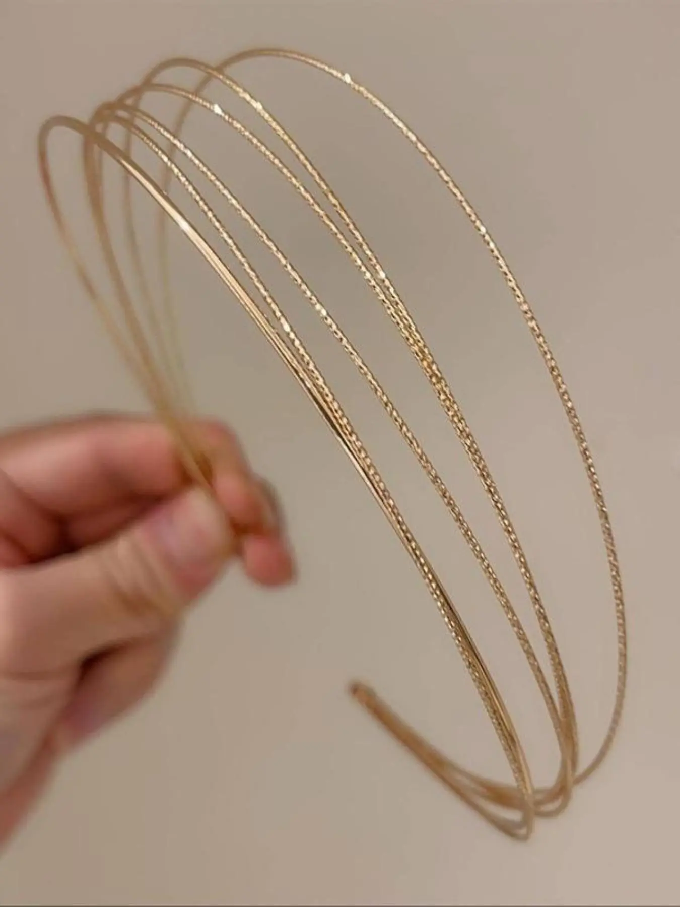 Elegant Minimalist Multi-Layer Headband for Women & Girls, Chic Headbands, Trendy Plain Color Hair Accessory, Daily Wear & Hairstyle Styling, Fashion Headband
