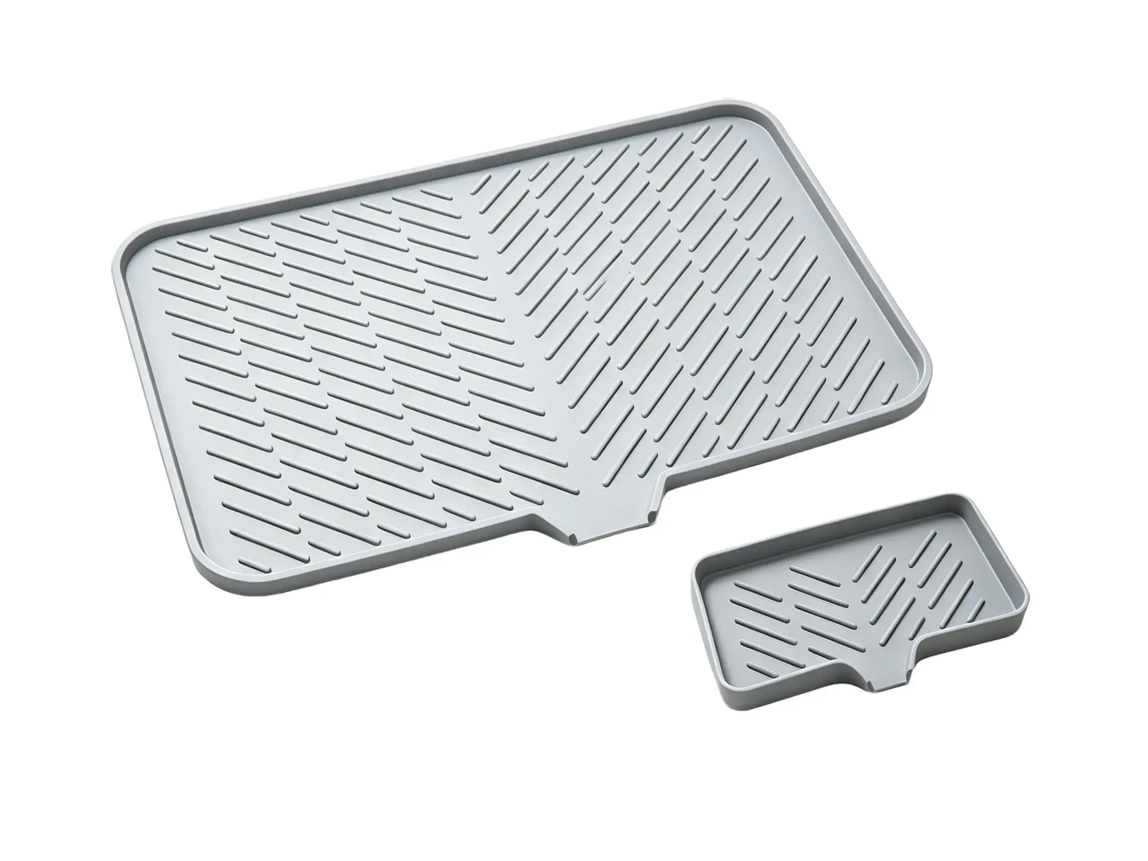 Silicone Large Size Dish Drying Mat Silicone  Silicone Dish Drying Mat with Free Soap Holder Dish Drying Mat with Built-in Drain Lip - Hygienic Drying Pad - Sturdy Compact Easy to Clean Tray Protects Surfaces Prevents Water Build Up