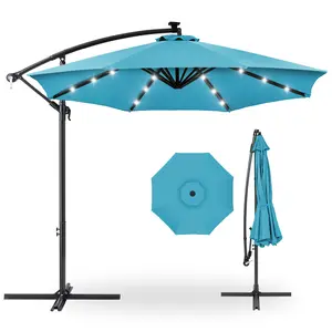 Best Choice Products 10ft Solar LED Offset Hanging Outdoor Market Patio Umbrella w/ Adjustable Tilt Best Choice Products 10ft Solar LED Offset Hanging Outdoor Market Patio Umbrella w/ Adjustable Tilt