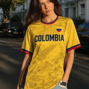 Colombia Soccer Jersey, Custom Name & Number Shirt, Personalized Football Jersey for Men Women Youth Kids