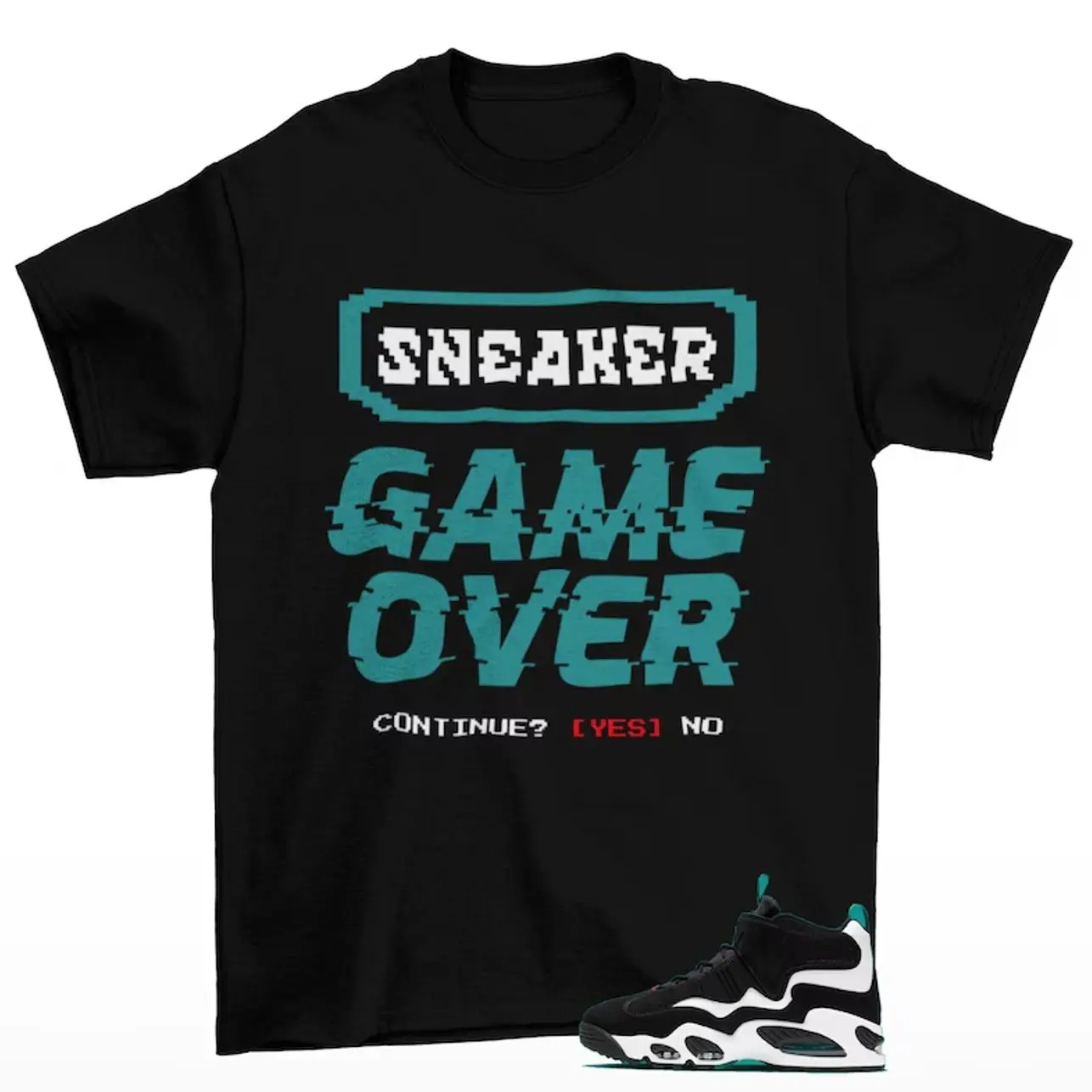 Game Over Griffey Max 1 Freshwater Matching Sneaker Tee Shirt Black