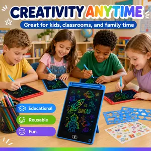 8.5 Inch Color LCD Doodle Board Reusable Erasable Drawing Tablet ABS Material Educational Art Toy Best Birthday Christmas Holiday Gift For Kids Ages 3+